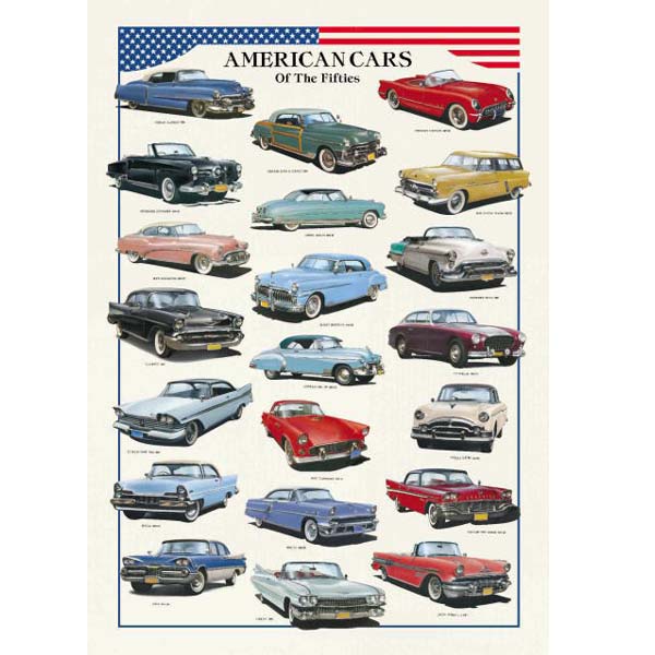 Poster "AMERICAN CARS Of The Fifties"